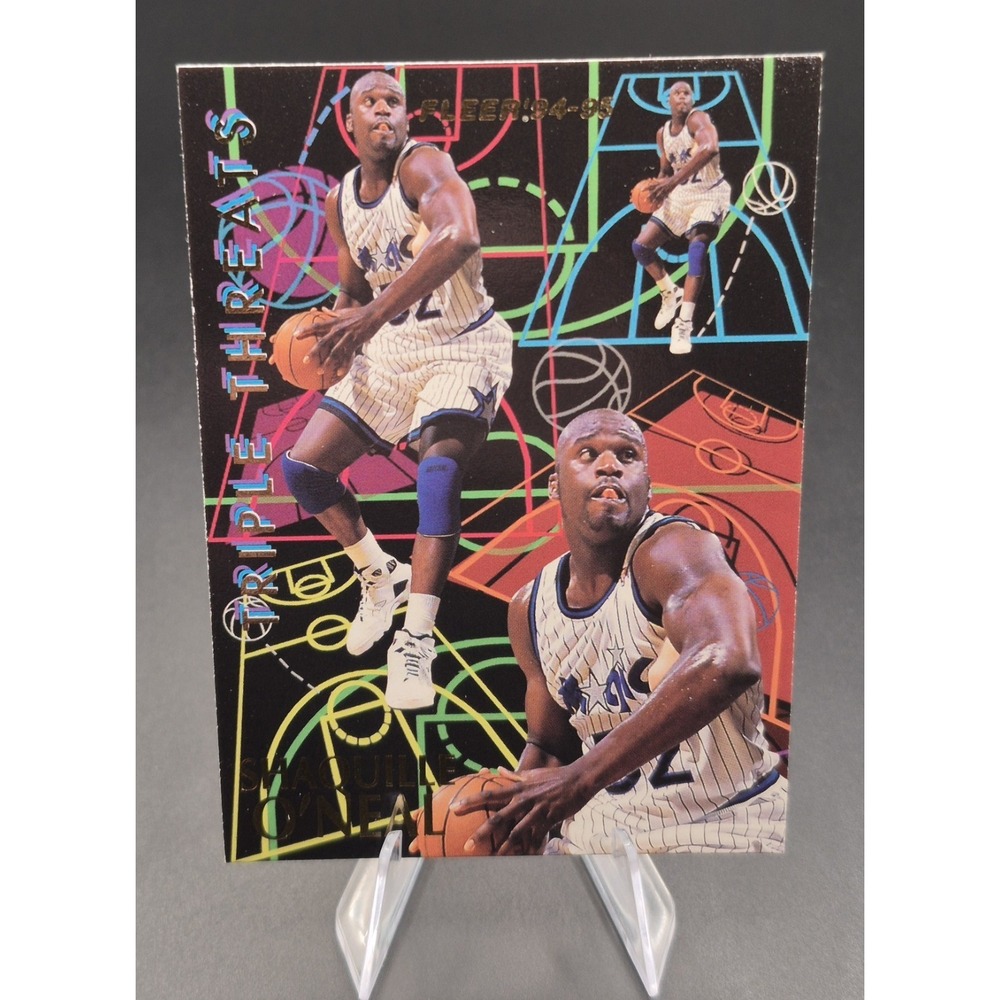 1994-95 Fleer Shaquille O'Neal 7 of 10 Triple Threat Orlando Magic Insert